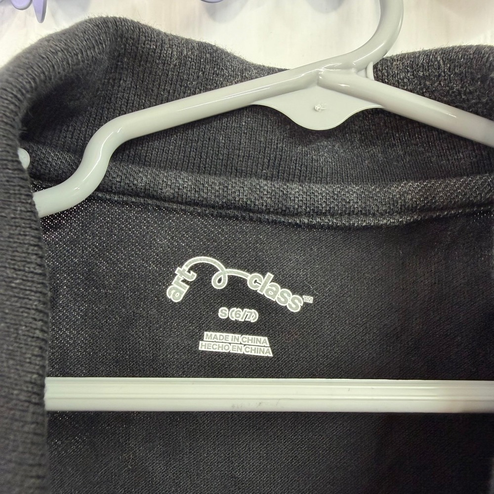 NEW Art Class dark gray collared 100% cotton unisex short sleeve polo shirt S - Picture 3 of 7